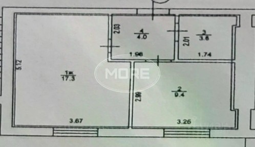 Продается 1-комн. квартира, 34,3 м²