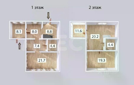 Продается 2-этажный дом, 120,8 м²