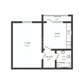 Продается 1-комн. квартира, 35,4 м²
