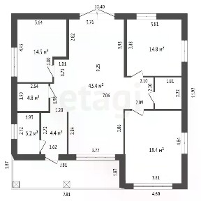 Продается 1-этажный дом, 115 м²