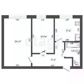 Продается 2-комн. квартира, 45,9 м²