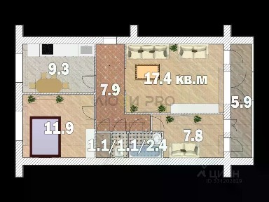 Продается 3-комн. квартира, 58,9 м²