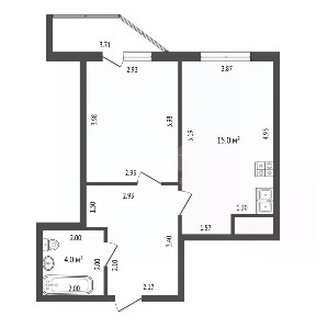 Продается 1-комн. квартира, 39,1 м²