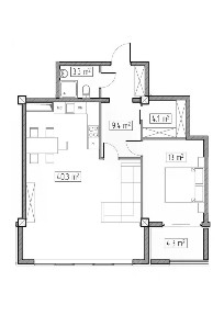 Продается 1-комн. квартира, 74,47 м²