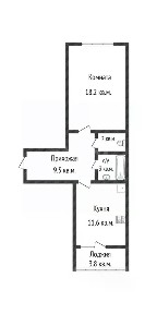 Продается 1-комн. квартира, 44,3 м²