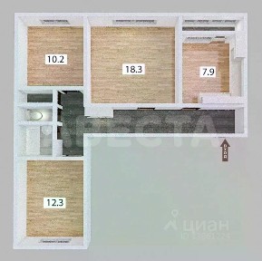 Продается 3-комн. квартира, 68,2 м²