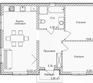 Продается 1-этажный дом, 73,2 м²