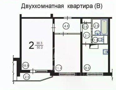 Сдается 2-комн. квартира, 50 м²