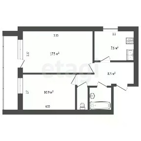 Продается 2-комн. квартира, 48,3 м²