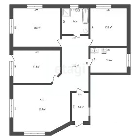 Продается 1-этажный дом, 174 м²