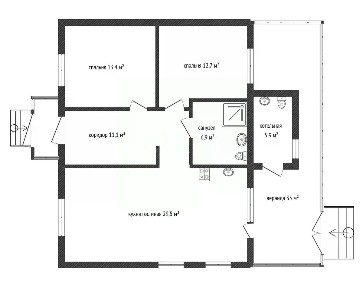 Продается 1-этажный дом, 79,5 м²