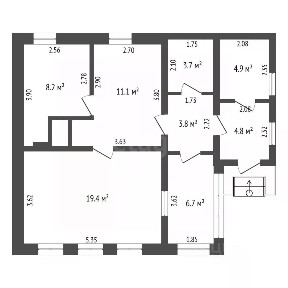 Продается 1-этажный дом, 38,7 м²