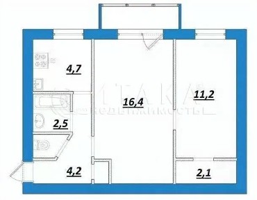 Продается 2-комн. квартира, 42,2 м²