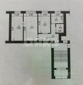Продается 3-комн. квартира, 54 м²