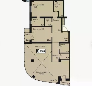 Продаются 3-комн. апартаменты, 161,9 м²