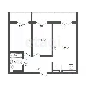 Продается 2-комн. квартира, 57,1 м²