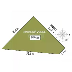 Продается участок, 9,9 сот.