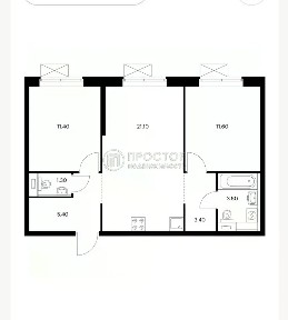 Продается 2-комн. квартира, 57,8 м²