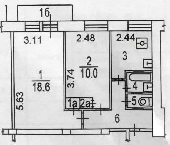 Продается 2-комн. квартира, 44,3 м²