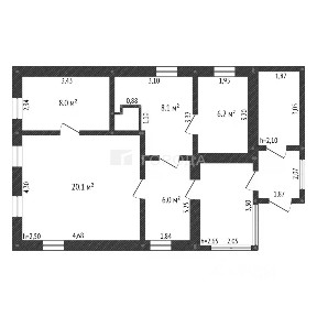 Продается 1-этажный дом, 59,2 м²