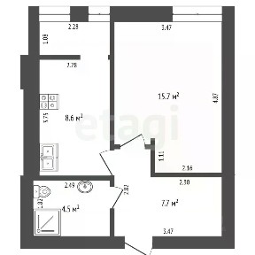 Продается 1-комн. квартира, 39 м²