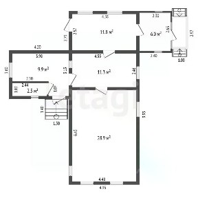Продается 1-этажный дом, 28,8 м²