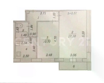 Продается 2-комн. квартира, 42,1 м²