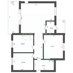 Продается 1-этажный дом, 97,2 м²