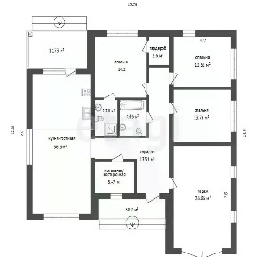 Продается 1-этажный дом, 128 м²