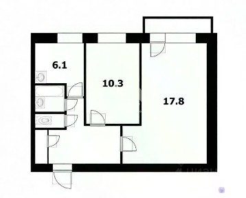 Продается 2-комн. квартира, 43,6 м²