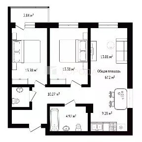 Продается 3-комн. квартира, 67,2 м²