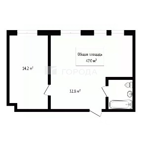 Продается 1-комн. квартира, 47 м²