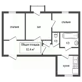 Продается 3-комн. квартира, 82,4 м²