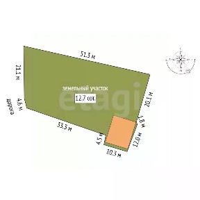 Продается 1-этажный дом, 66 м²
