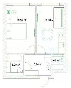 Продается 1-комн. квартира, 43 м²