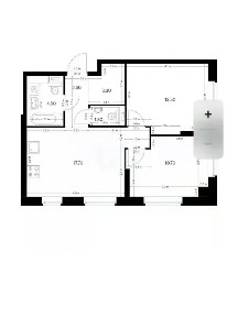 Продается 2-комн. квартира, 54,1 м²