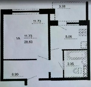 Продается 1-комн. квартира, 27,1 м²