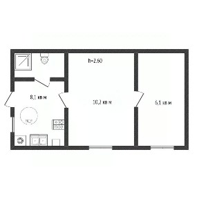 Продается 1-этажный дом, 24,4 м²