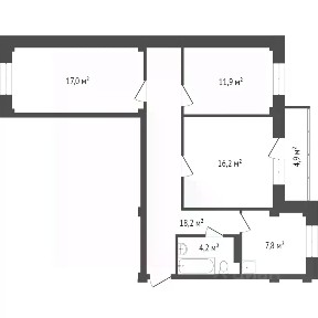 Продается 3-комн. квартира, 74,5 м²