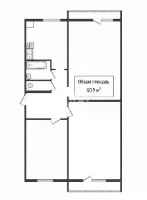 Продается 3-комн. квартира, 60,9 м²