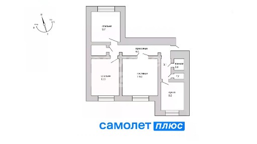 Продается 3-комн. квартира, 67,7 м²