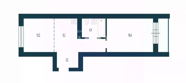 Продается 2-комн. квартира, 44,6 м²