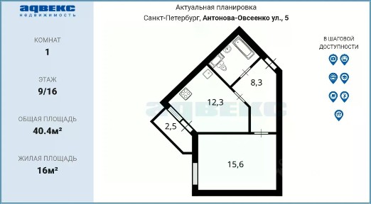 Санкт-Петербург, р-н Невский, Невский, ул. Антонова-Овсеенко, 5к1