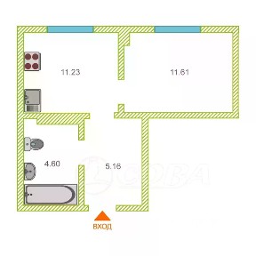 Сдается 1-комн. квартира, 32,1 м²