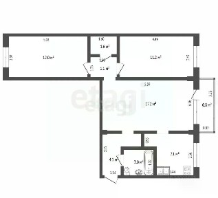 Продается 2-комн. квартира, 40,9 м²