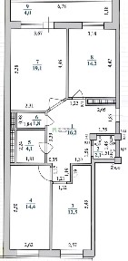 Продается 3-комн. квартира, 84 м²