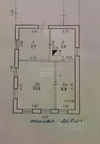 Продается 1-этажный дом, 34,3 м²