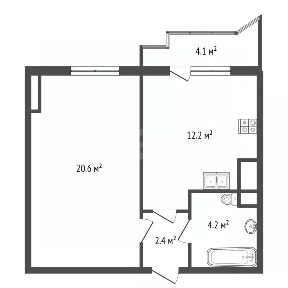 Продается 1-комн. квартира, 39,1 м²