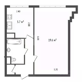 Продается 1-комн. квартира, 33,2 м²