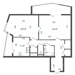 Продается 2-комн. квартира, 57,4 м²